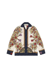 Gucci Quilted Jacket With Flowers And Tassels