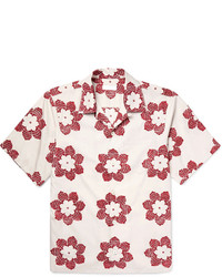 Prada Camp Collar Printed Cotton Shirt