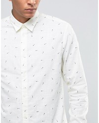 Selected Homme Shirt With Embroidered Arrow