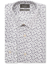 Paul Smith London Soho Slim Fit Leaf Print Cotton Shirt