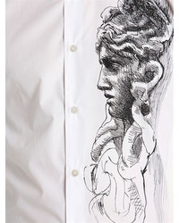 Versace Medusa Sketch Print Cotton Poplin Shirt