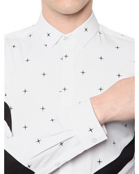 Neil Barrett Stars Printed Cotton Poplin Shirt