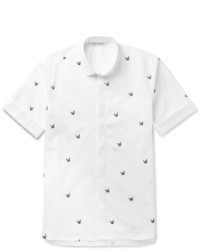 Neil Barrett Slim Fit Printed Cotton Poplin Shirt
