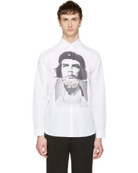 Neil Barrett White Hybrid Marble Guevara Shirt