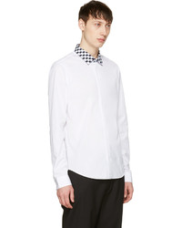 Kenzo White Print Collar Shirt