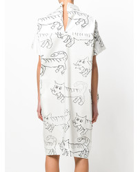 Marni Cat Print Shirt Dress