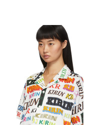 Kirin White And Multicolor Typo Shirt