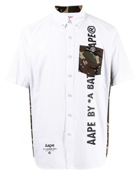 AAPE BY A BATHING APE Aape By A Bathing Ape Logo Print Short Sleeved Shirt