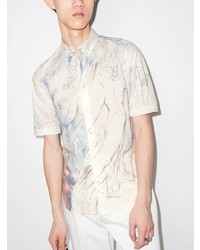 Alexander McQueen Abstract Print Cotton Shirt