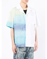 Feng Chen Wang Asymmetric Print Short Sleeve Shirt