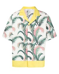 MAISON KITSUNÉ Botanical Print Short Sleeve Shirt