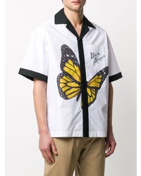 Palm Angels Butterfly Print Bowling Shirt