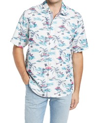 Tommy Bahama Coconut Point Sunset At Sea Islandzone Short Sleeve Button Up Shirt