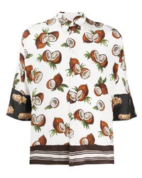 Dolce & Gabbana Coconut Print Silk Shirt