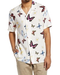 PacSun Flies Short Sleeve Button Up Camp Shirt