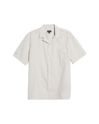Club Monaco Geo Print Short Sleeve Button Up Shirt
