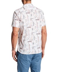 Perry Ellis Geometrical Print Short Sleeve Regular Fit Shirt