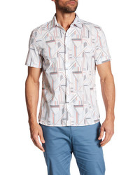 Perry Ellis Geometrical Print Short Sleeve Regular Fit Shirt