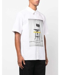 Helmut Lang Graphic Print Cotton Poplin Shirt