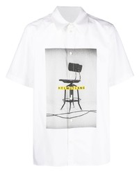 Helmut Lang Graphic Print Cotton Poplin Shirt