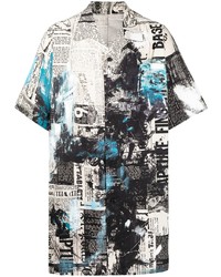 Yohji Yamamoto Graphic Print Oversized Shirt