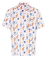 arrels Graphic Print Short Sleeved Bowling Shirt