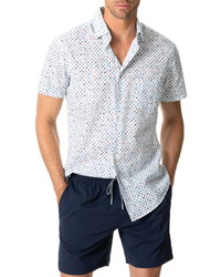Rodd & Gunn Greenstreet Palm Print Short Sleeve Button Up Shirt