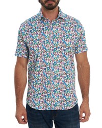 Robert Graham Jam Out Regular Fit Print Short Sleeve Button Up Shirt