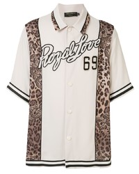 Dolce & Gabbana Leopard Print Panelled Shirt