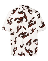 MSGM Lobster Print Short Sleeved Shirt
