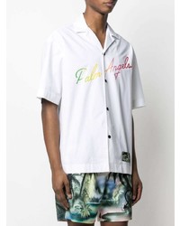 Palm Angels Logo Print Cotton Shirt