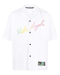 Palm Angels Logo Print Cotton Shirt