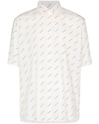 Balenciaga Logo Print Cotton Shirt