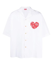 Kenzo Logo Print Cotton Shirt