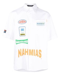 Nahmias Logo Print Short Sleeved Shirt