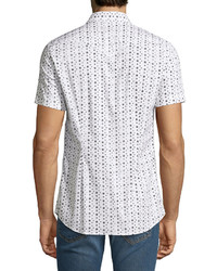 Diesel Mini Star Print Short Sleeve Shirt White