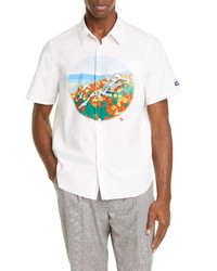 Ovadia Mouse Beach Short Sleeve Button Up Shirt