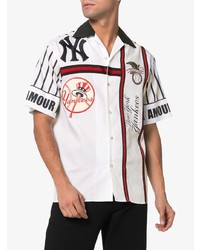 Gucci Ny Yankees Embroidered Cotton Bowling Shirt