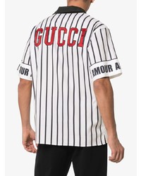 Gucci Ny Yankees Embroidered Cotton Bowling Shirt