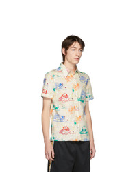 Gucci Off White And Multicolor Disney Edition Mouse Short Sleeve Shirt
