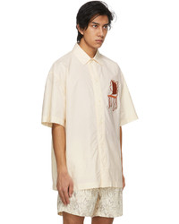 Jacquemus Off White Embroidered La Chemise Moisson Short Sleeve Shirt