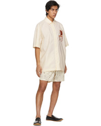Jacquemus Off White Embroidered La Chemise Moisson Short Sleeve Shirt