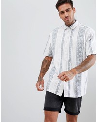 ASOS DESIGN Oversized Textured Stripe Shirt