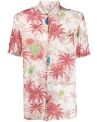 AllSaints Palm Print Polo Shirt