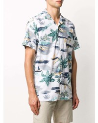 Tommy Hilfiger Palm Print Short Sleeve Shirt