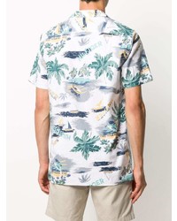 Tommy Hilfiger Palm Print Short Sleeve Shirt