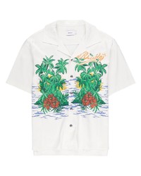 Rhude Palmas Snap Short Sleeve Shirt