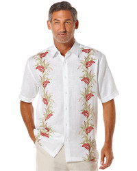 Cubavera Printed Panel Linen Shirt