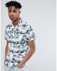 ONLY & SONS Printed Short Sleeve Shirt With Revere Collar