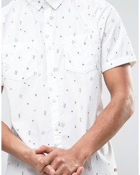 Esprit Short Sleeve Shirt With All Over Cactus Print